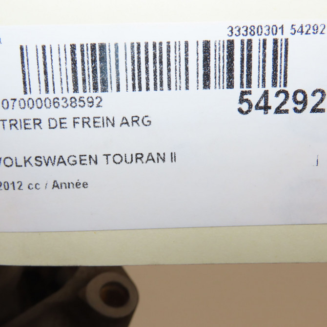 Etrier de frein arrière gauche occasion VOLKSWAGEN TOURAN II Phase 1 09-2010->12-2015 5K0615423 6