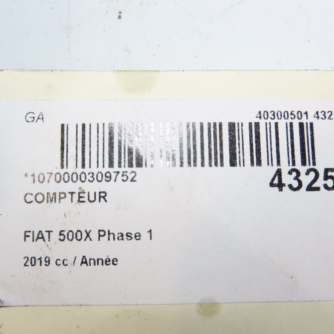 Compteur occasion FIAT 500X Phase 1 11-2014->... 52199384 5