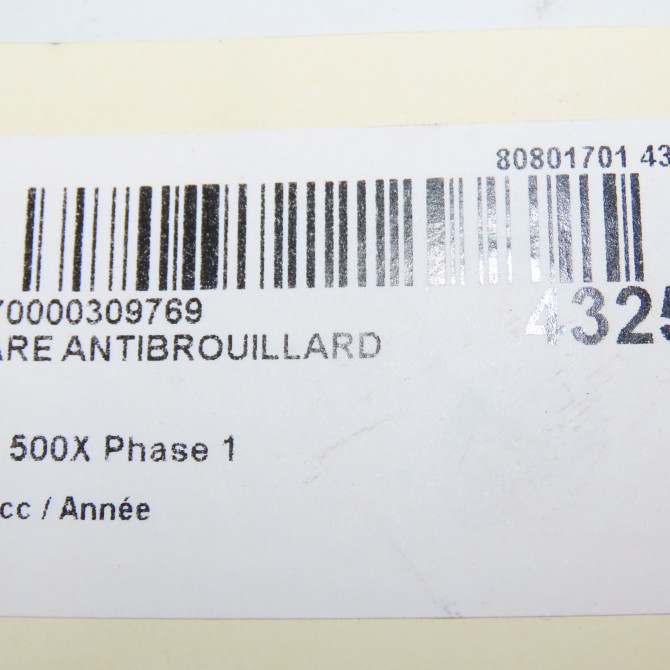 Phare antibrouillard avant droit occasion FIAT 500X Phase 1 11-2014->... 52088648 5