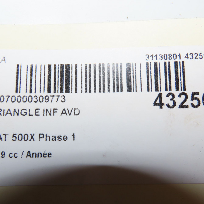 Triangle inf avd occasion FIAT 500X Phase 1 11-2014->... 51959820 4