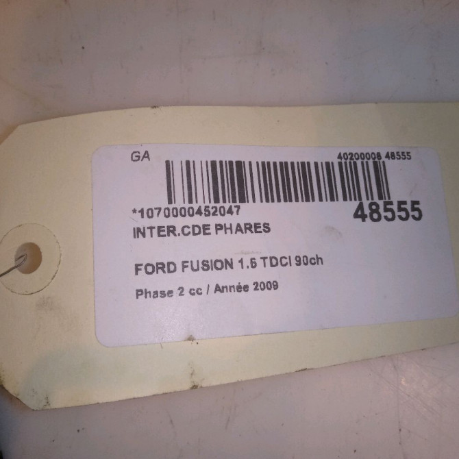 Interrupteur commande de phares occasion FORD FUSION Phase 2 10-2005->09-2011 1.6 TDCI 90ch 1356218 6