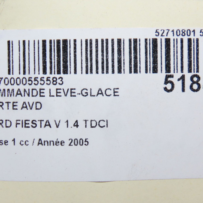 Commande lève-glace porte avant droite occasion FORD FIESTA V Phase 1 09-2002->10-2005 1.4 TDCI 1107243 4