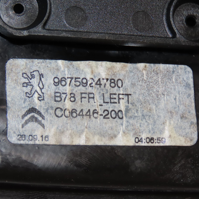 Mecanisme+moteur leve-glace avg occasion CITROEN C4 PICASSO II Phase 2 09-2016->... 1.6 BLUEHDI 120ch 9826076380 6