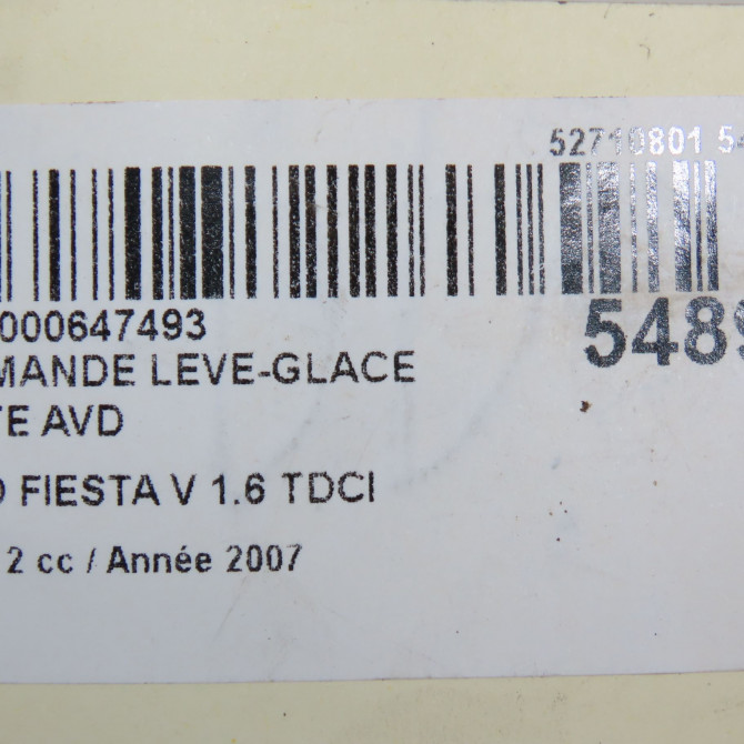 Commande lève-glace porte avant droite occasion FORD FIESTA V Phase 2 10-2005->10-2008 1.6 TDCI 1107243 4