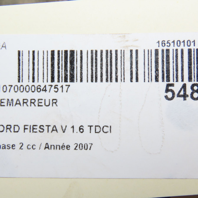 Démarreur occasion FORD FIESTA V Phase 2 10-2005->10-2008 1.6 TDCI 1483817 7