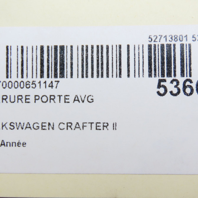 Serrure porte avg occasion VOLKSWAGEN 146 Phase 1 04-1995->04-1999 2.0 TDI 177ch 5TB837015E 8