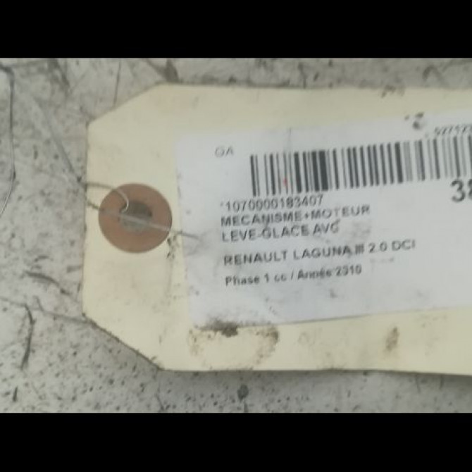Mecanisme+moteur leve-glace avg occasion RENAULT LAGUNA III Phase 1 10-2007->10-2010 2.0 DCI 150ch 807010003R 3