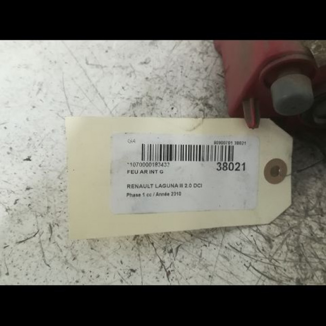 Feu arrière interieur gauche occasion RENAULT LAGUNA III Phase 1 10-2007->10-2010 2.0 DCI 150ch 265550006R 3