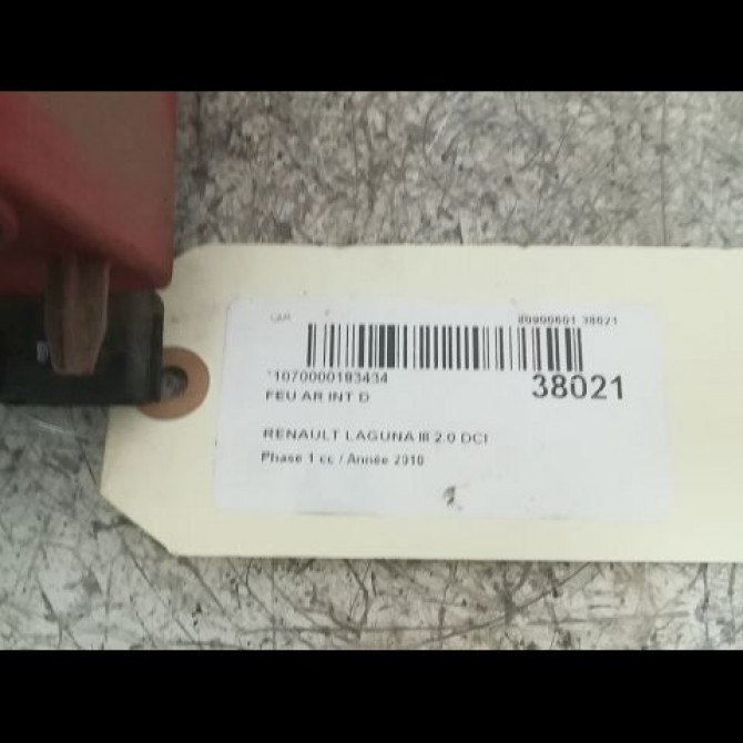 Feu arrière intérieur droit occasion RENAULT LAGUNA III Phase 1 10-2007->10-2010 2.0 DCI 150ch 265500006R 3
