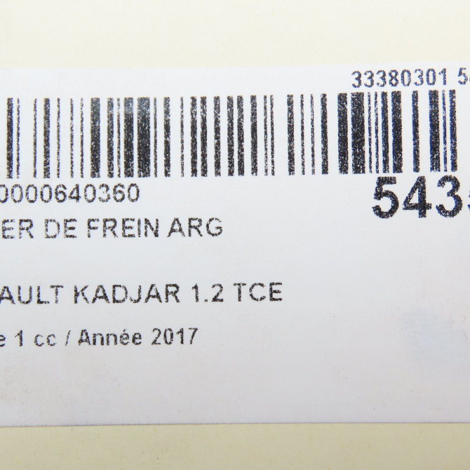 Etrier de frein arrière gauche occasion RENAULT KADJAR Phase 1 06-2015->... 1.2 TCE 130ch 440119106R 7
