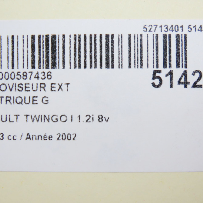 Retroviseur exterieur electrique gauche occasion RENAULT TWINGO I Phase 3 08-2000->06-2007 1.2i 8v 60ch 8200039873 6