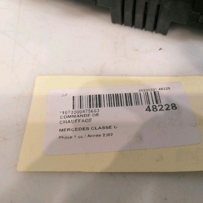 Commande de chauffage occasion MERCEDES CLASSE C COUPE SPORT II Phase 1 03-2001->03-2004 C 220 CDI 2098300385 4