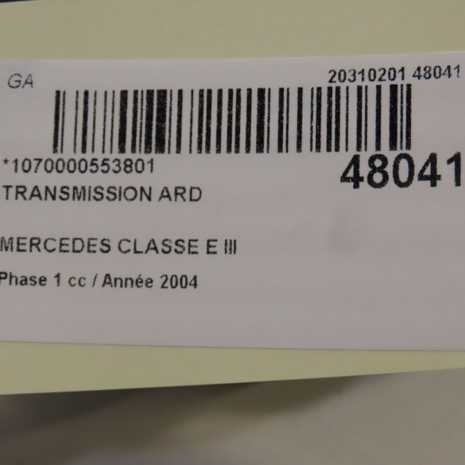 Transmission arrière droite occasion MERCEDES CLASSE E III Phase 1 03-2002->06-2006 E270 CDI 177ch 2113500656 5