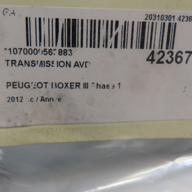 Transmission avant droite occasion PEUGEOT BOXER III Phase 1 06-2006->... 1608505580 4