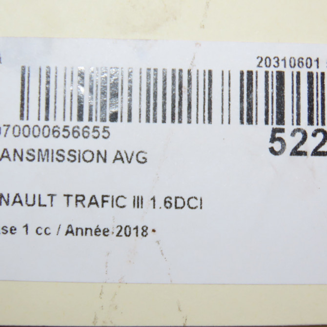 Transmission avant gauche occasion  391018696R 5