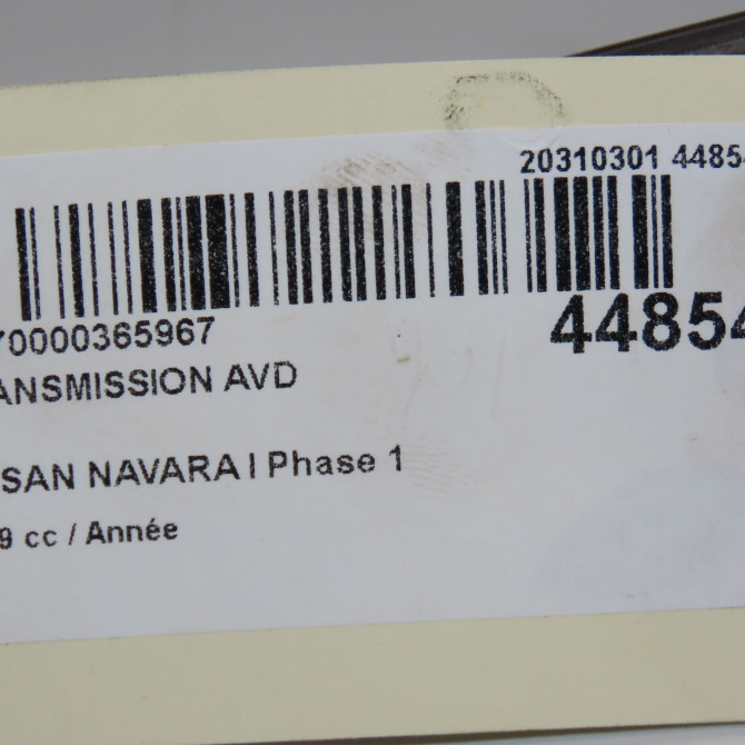 Transmission avant droite occasion NISSAN NAVARA I Phase 1 08-2005->12-2010 6