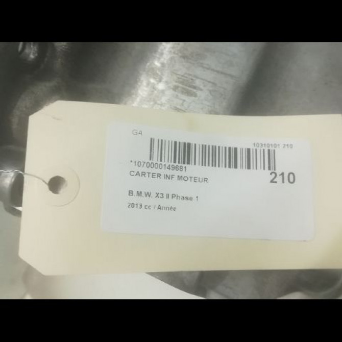 Carter inf moteur occasion B.M.W. X3 II Phase 1 09-2010->06-2014 4