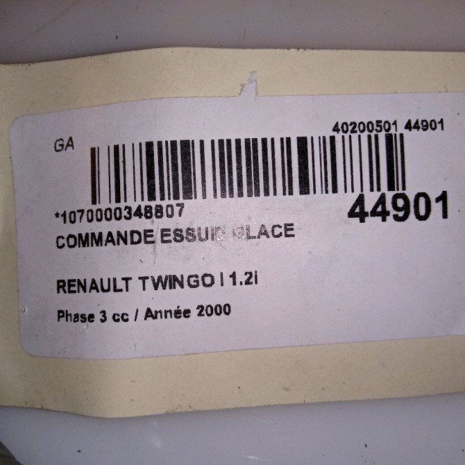 Commande essuie glace occasion RENAULT TWINGO I Phase 3 08-2000->06-2007 1.2i 7701046628 4