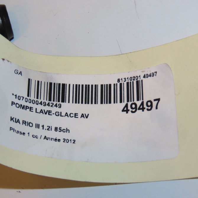 Pompe lave-glace avant occasion KIA RIO III Phase 1 06-2011->... 1.2i 85ch 985102J500 4