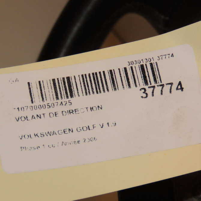 Volant de direction occasion VOLKSWAGEN GOLF V Phase 1 11-2003->10-2008 1.9 TDI 105ch 4