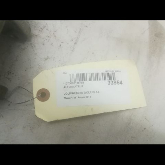 Alternateur occasion VOLKSWAGEN GOLF VII GOLF VII Phase 1 2012-10-01->2017-06-30 1.4 TSI 150ch 4E903024S 3