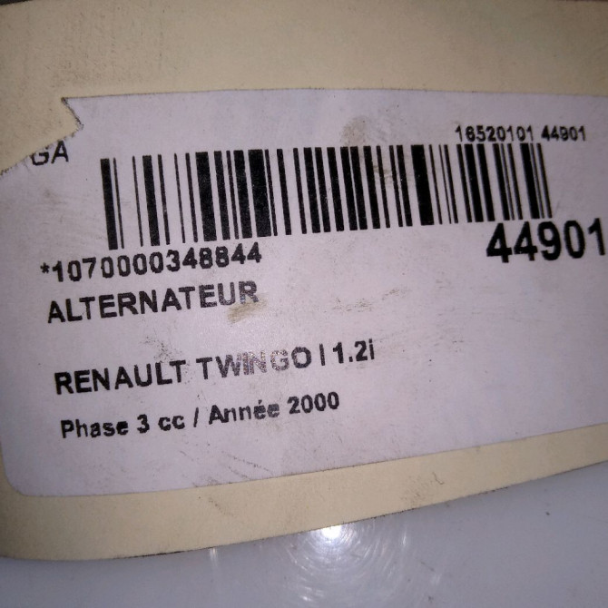 Alternateur occasion RENAULT TWINGO I Phase 3 08-2000->06-2007 1.2i 7701058244 4
