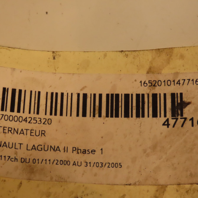 Alternateur occasion RENAULT LAGUNA II Phase 1 11-2000->03-2005 1.8i 117ch 8200690194 4
