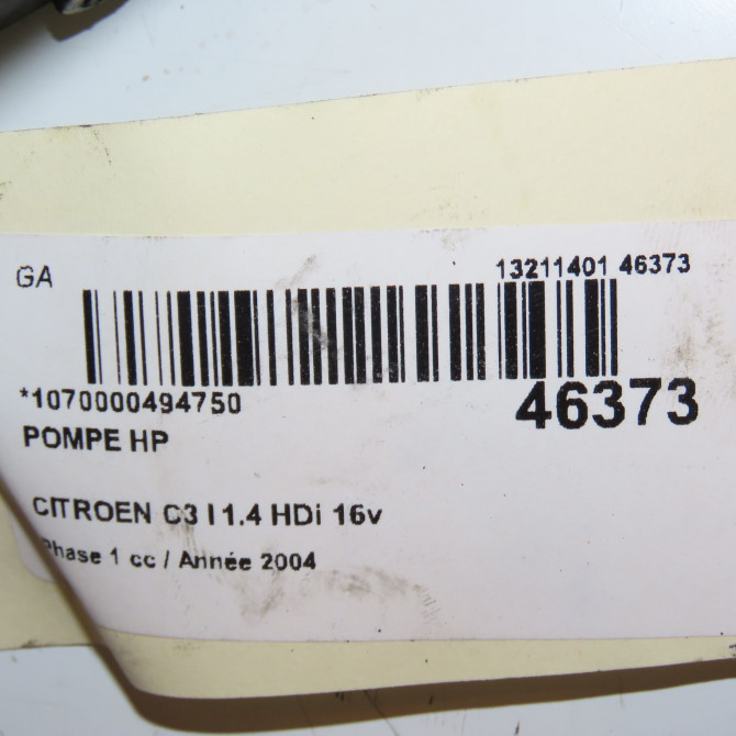 Pompe hp occasion CITROEN C3 I Phase 1 04-2002->10-2005 1.4 HDi 16v 1921N2 4