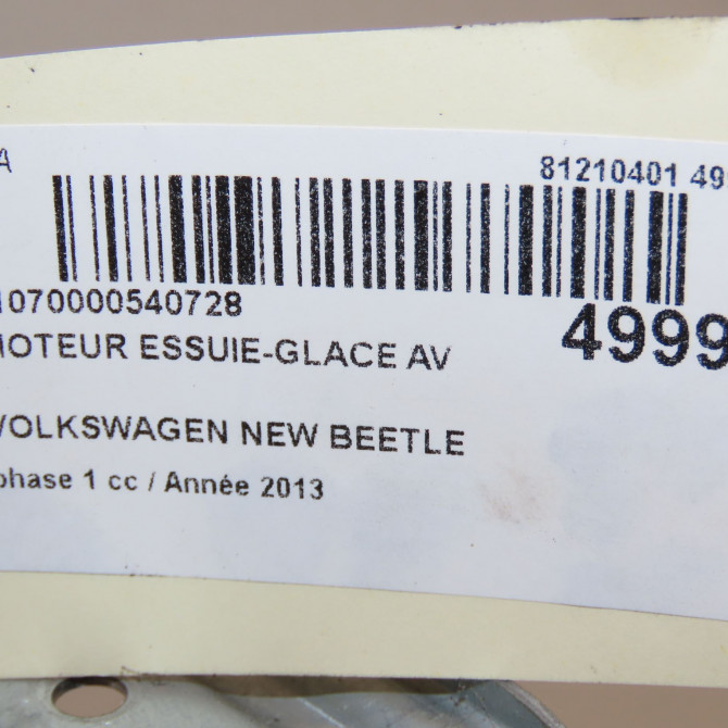 Moteur essuie-glace avant occasion VOLKSWAGEN NEW BEETLE II phase 1 09-2011->... 1.6 TDI 105ch 5C7955119B 7