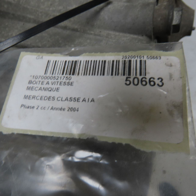 Boîte à vitesse mecanique occasion MERCEDES CLASSE A I Phase 2 03-2001->09-2004 A 140 168360200080 7