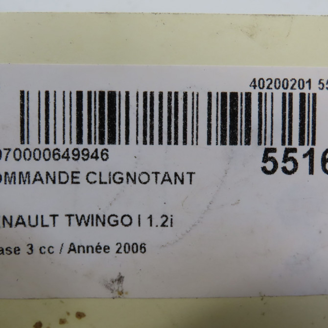 Commande clignotant occasion RENAULT TWINGO I Phase 3 08-2000->06-2007 1.2i 7701046629 5