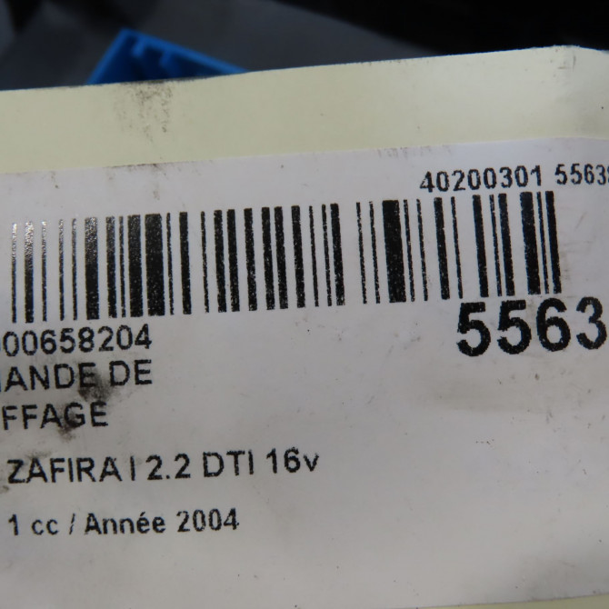 Commande de chauffage occasion OPEL ZAFIRA I Phase 1 03-1999->07-2005 2.2 DTI 16v 125ch 24463968 7
