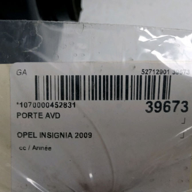 Porte avant droite occasion OPEL INSIGNIA 3