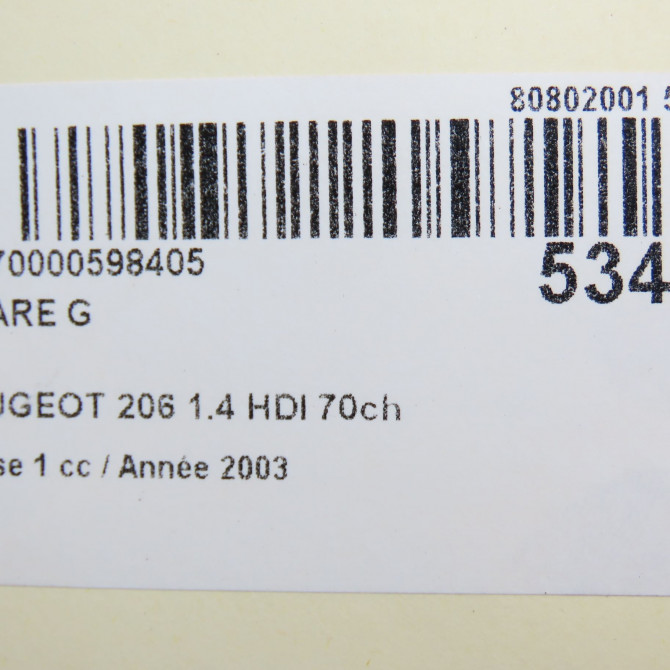 Phare gauche occasion PEUGEOT 206 Phase 1 09-1998->03-2009 1.4 HDI 70ch 6204S9 5