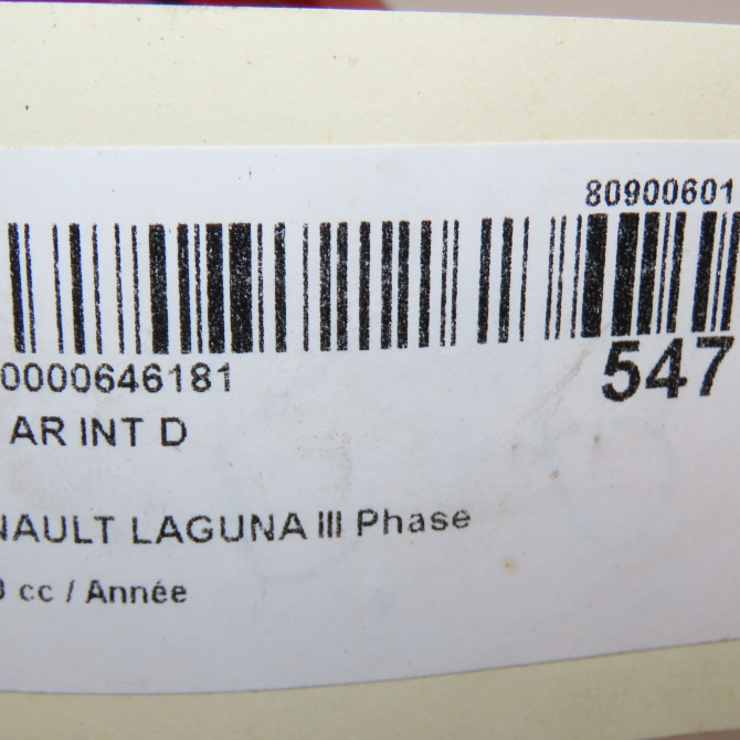 Feu arrière intérieur droit occasion RENAULT LAGUNA III Phase 1 COUPE 08-2008->03-2013 265500006R 5