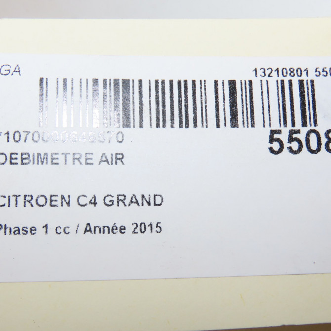 Debimetre air occasion CITROEN C4 GRAND PICASSO II Phase 1 04-2013->... 2.0 BlueHDI 150ch 1920RL 6