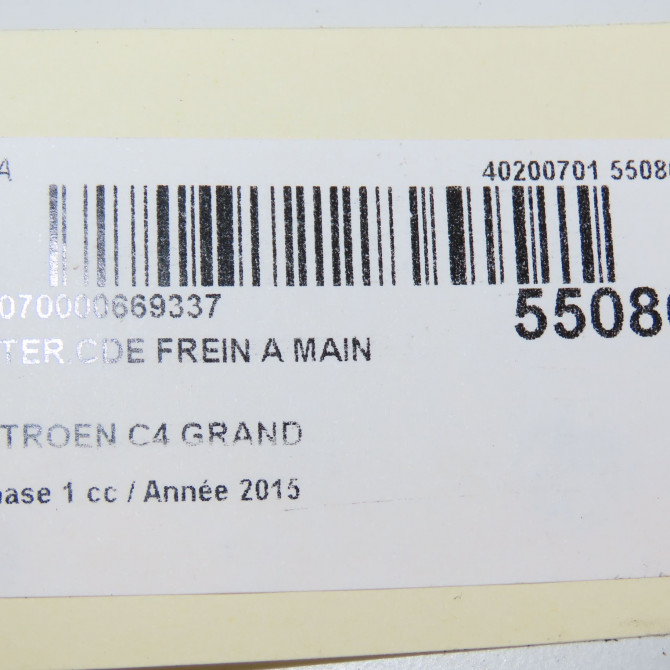 Interrupteur commande de frein a main occasion CITROEN C4 GRAND PICASSO II Phase 1 04-2013->... 2.0 BlueHDI 150ch 5