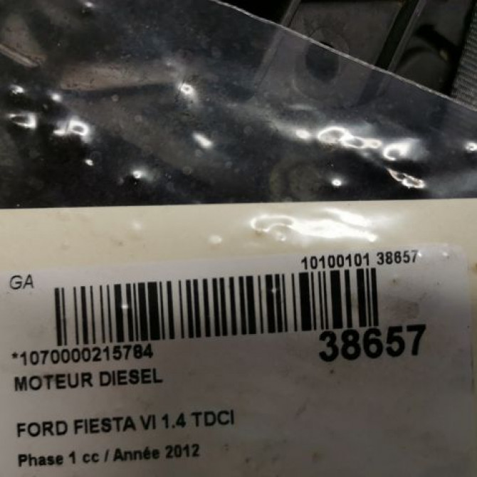 Moteur diesel occasion FORD FIESTA VI Phase 1 10-2008->11-2012 1.4 TDCI 70ch 1763651 6