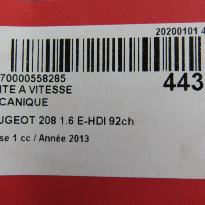 Boîte à vitesse mecanique occasion PEUGEOT 208 208 Phase 1 2012-03-01->2015-09-30 1.6 E-HDI 92ch 1612930780 6