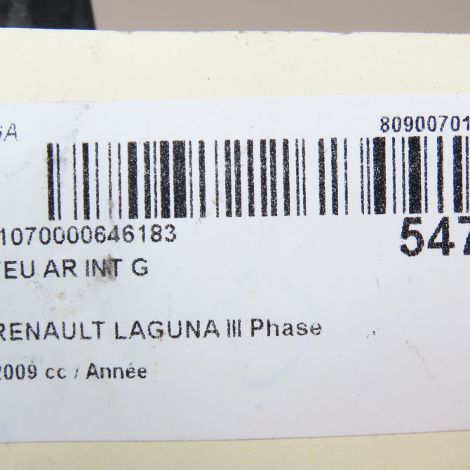 Feu arrière interieur gauche occasion RENAULT LAGUNA III Phase 1 COUPE 08-2008->03-2013 265550006R 5
