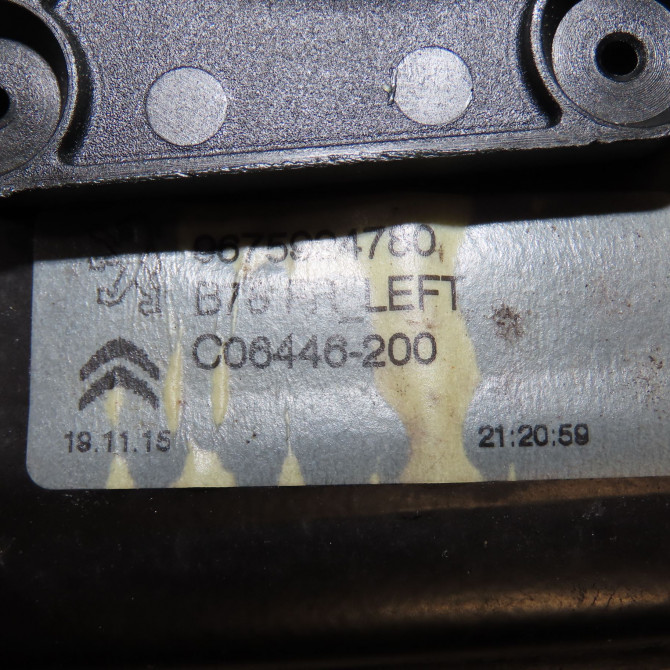 Mecanisme+moteur leve-glace avg occasion CITROEN C4 GRAND PICASSO II Phase 1 04-2013->... 2.0 BlueHDI 150ch 9826076380 4