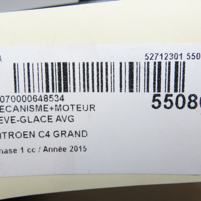 Mecanisme+moteur leve-glace avg occasion CITROEN C4 GRAND PICASSO II Phase 1 04-2013->... 2.0 BlueHDI 150ch 9826076380 7