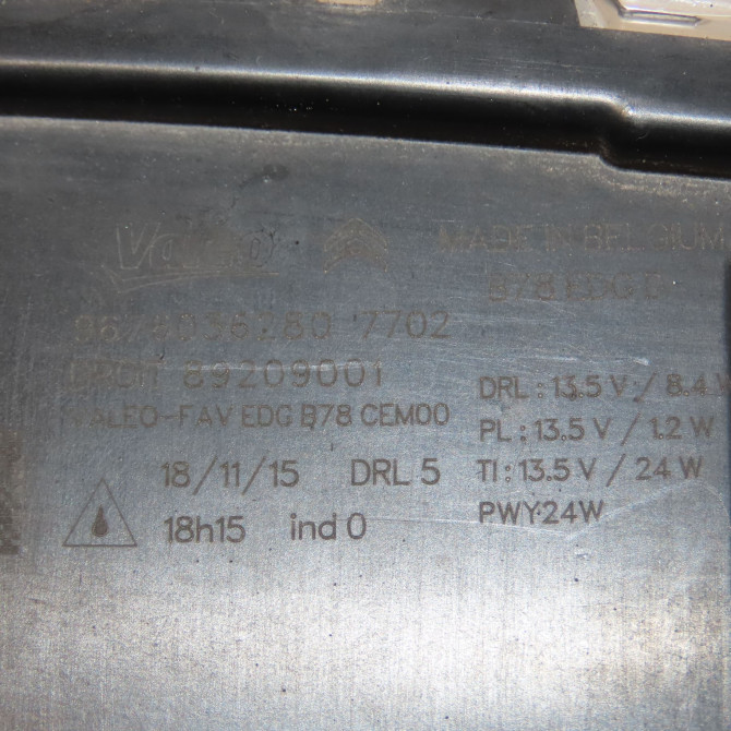 Clignotant droit occasion CITROEN C4 GRAND PICASSO II Phase 1 04-2013->... 2.0 BlueHDI 150ch 4