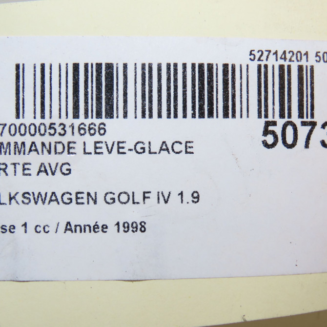 Commande lève-glace porte avant gauche occasion VOLKSWAGEN GOLF IV GOLF IV Phase 1 1998-01-01->2005-06-30 1.9 TDI 90ch 1J4959857D 5