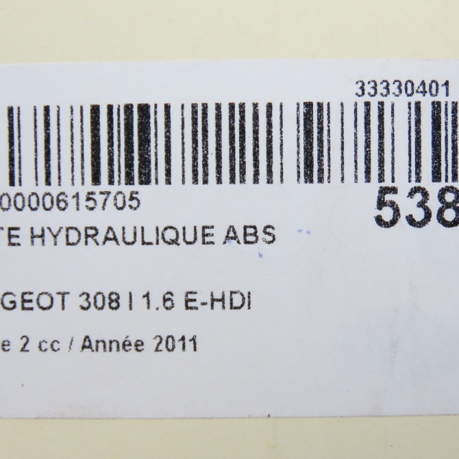 Unité hydraulique ABS occasion PEUGEOT 308 I Phase 2 04-2011->12-2014 1.6 E-HDI 112ch 1607126280 6