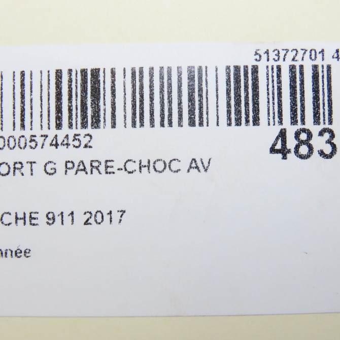 Support g pare-choc av occasion PORSCHE 911 7
