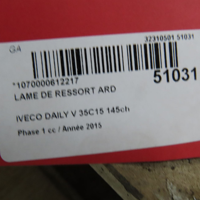Lame de ressort ard occasion IVECO 146 Phase 1 04-1995->04-1999 35C15 145ch 7