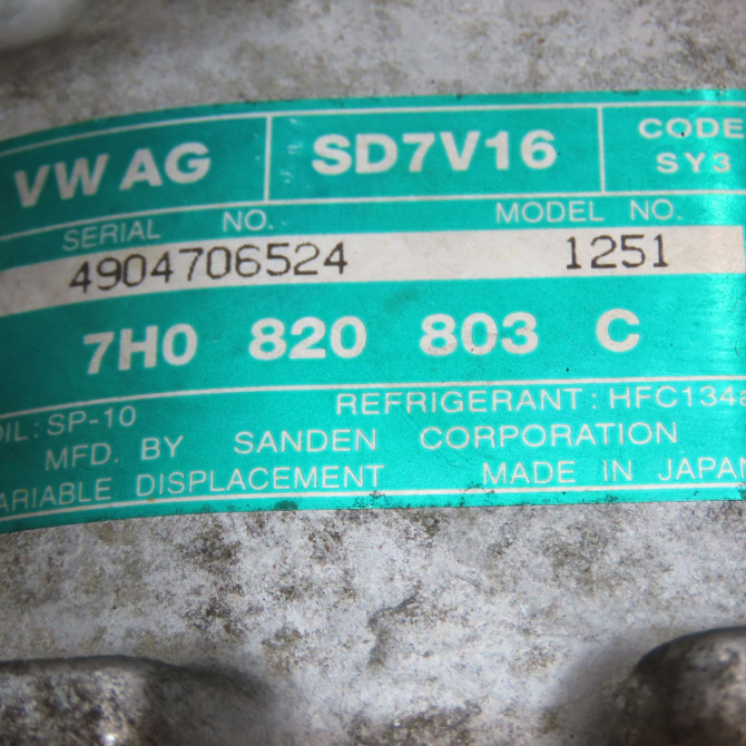 Compresseur air conditionne occasion  7H0820803F 6