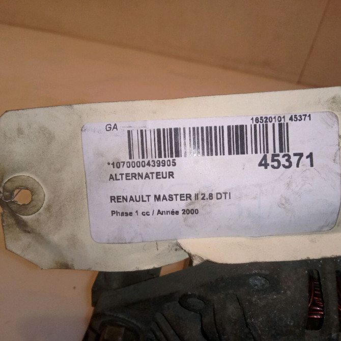 Alternateur occasion RENAULT MASTER II Phase 1 09-1997->11-2003 2.8 DTI 115ch 7700300408 7