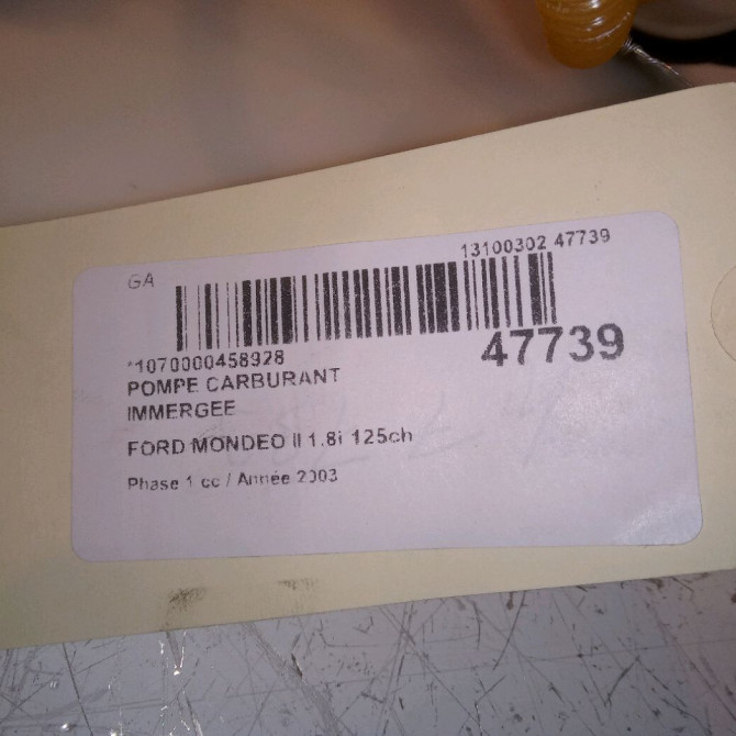 Pompe à carburant immergée occasion FORD MONDEO II Phase 1 09-2000->06-2007 1.8i 125ch 6